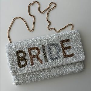 Beaded BRIDE crossbody